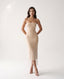 PERLA FRINGE MIDI DRESS