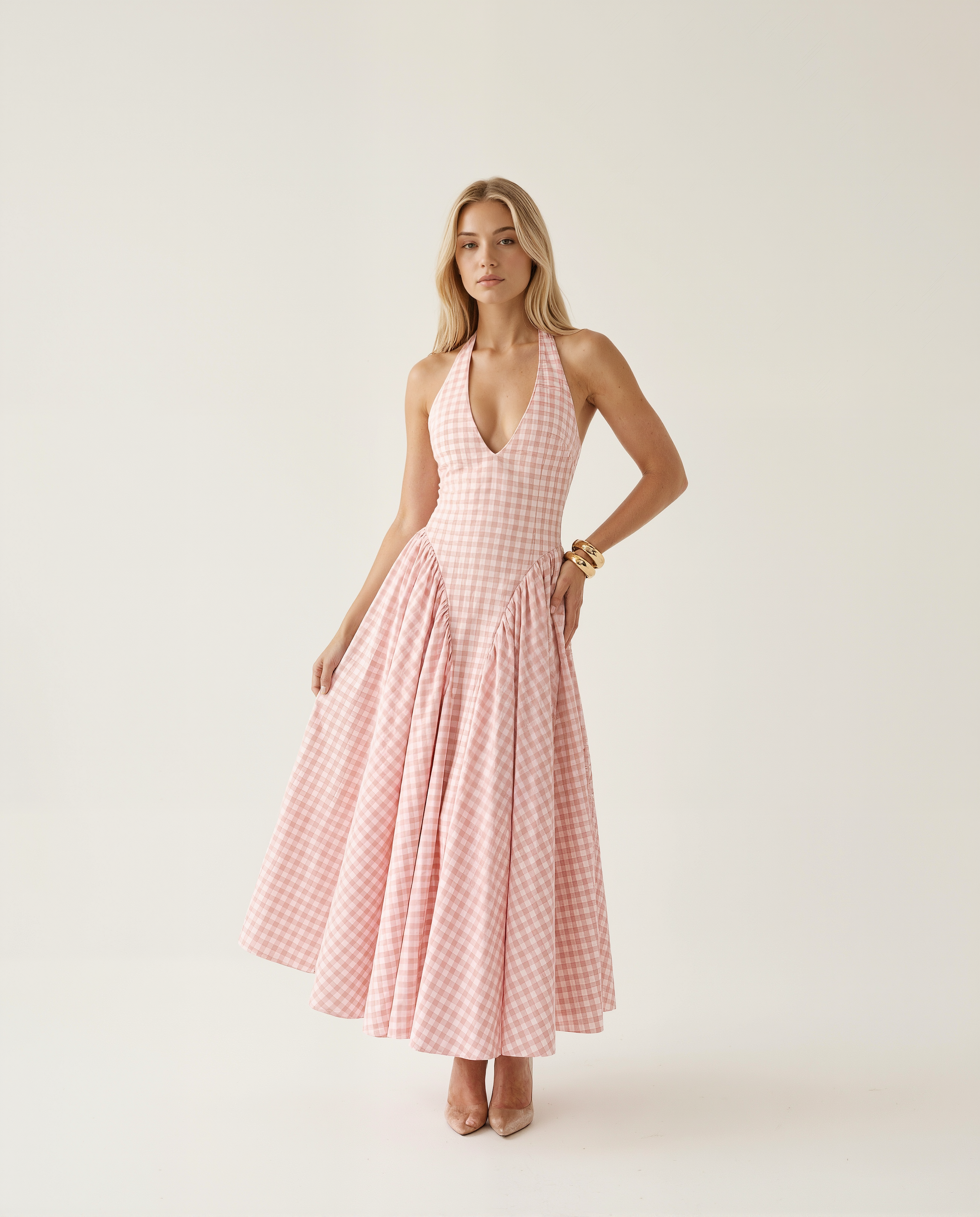 Karina Checkered Maxi Dress Main image