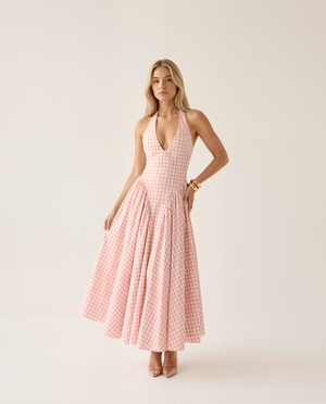 Karina Checkered Maxi Dress