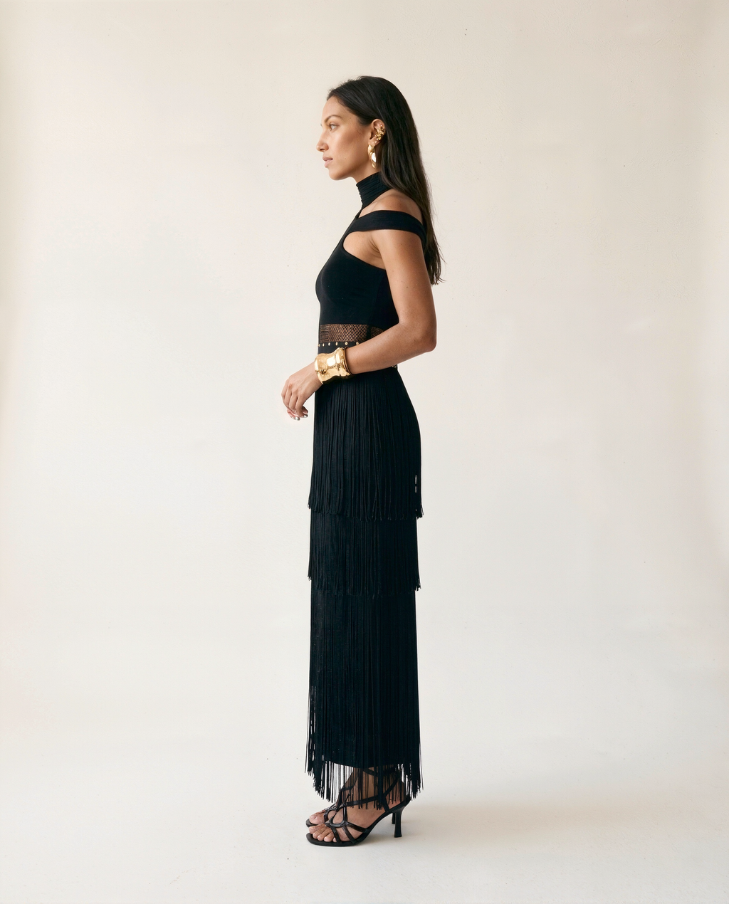 Morena Fringe Midi Dress