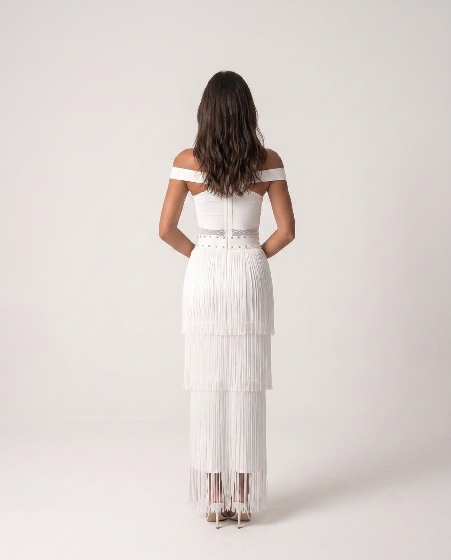 Morena Fringe Midi Dress Secondary image