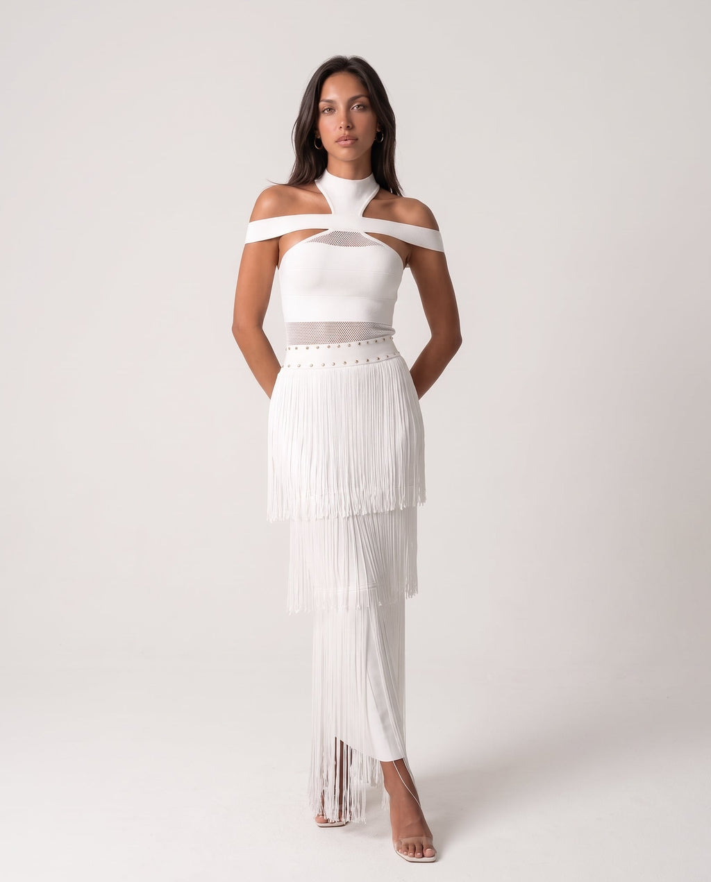 Morena Fringe Midi Dress