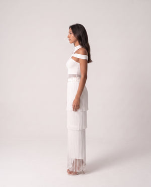 Morena Fringe Midi Dress