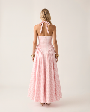 Karina Checkered Maxi Dress