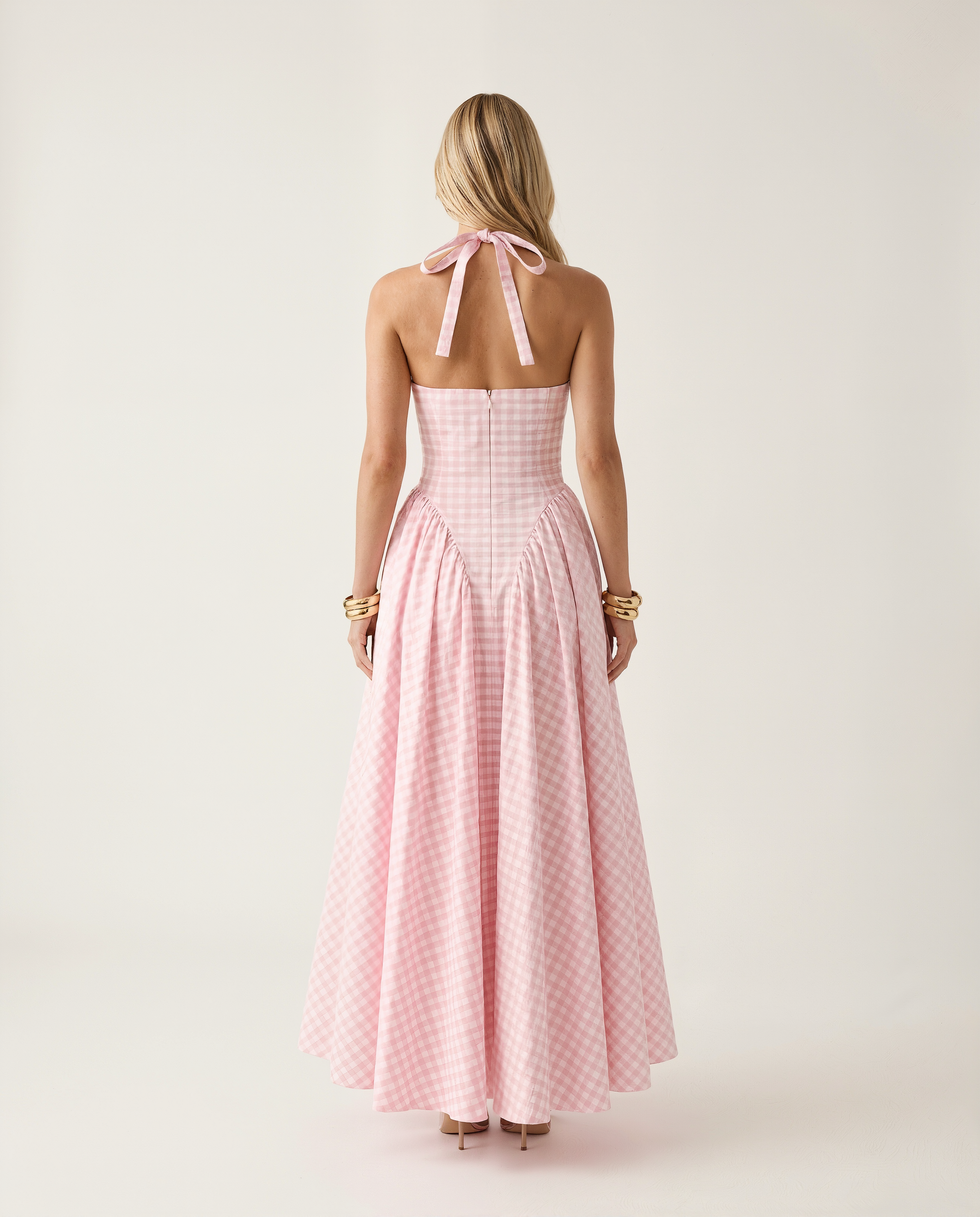 Karina Checkered Maxi Dress